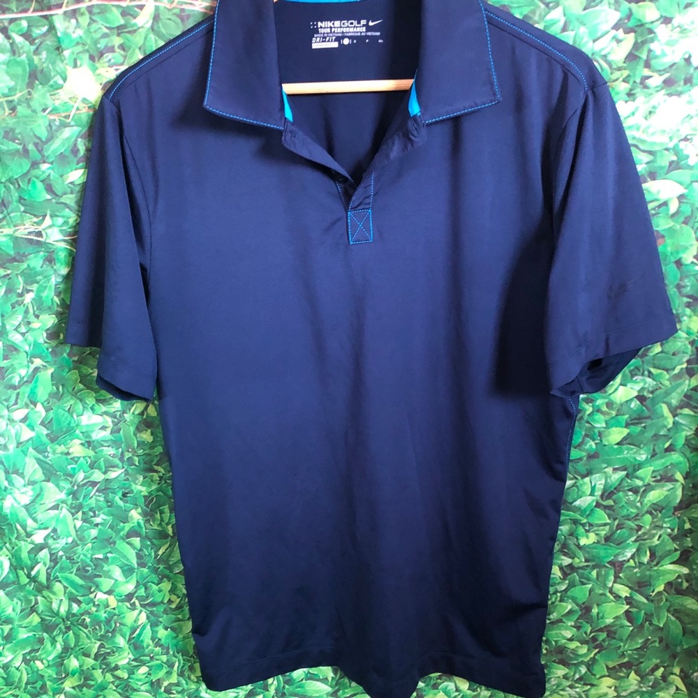 Nike Golf Tour Performance Men’s  Short Sleeve Polo Shirt Blue Small